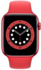 Apple Watch 6 Koperta 44mm Czerwona z Aluminium z Paskiem sportowym Czerwonym
