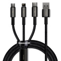Baseus Tungsten 3w1 kabel USB - USB Typ C / Lightning / micro USB