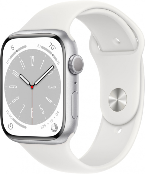 Apple Watch 8 41mm GPS Cellular Silver, Opaska White